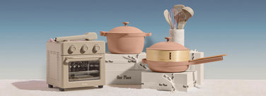 shop our place gifts for the beginner - wonder oven, utensil essentials, perfect pot, always pan and spruce steamer