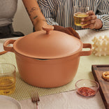 Serving in a pink Perfect Pot