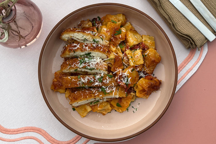 Marry Me Mac and Cheese with Crispy Chicken