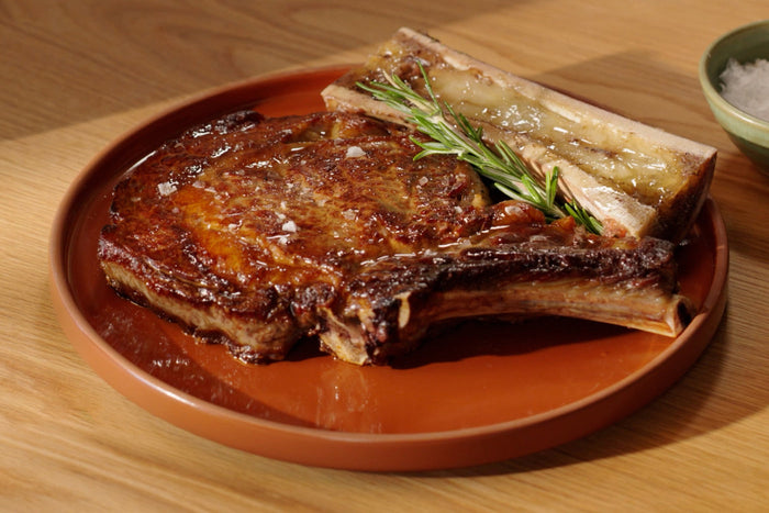 Bone Marrow-Basted Ribeye Steak