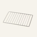 Metal cooling rack on a white background